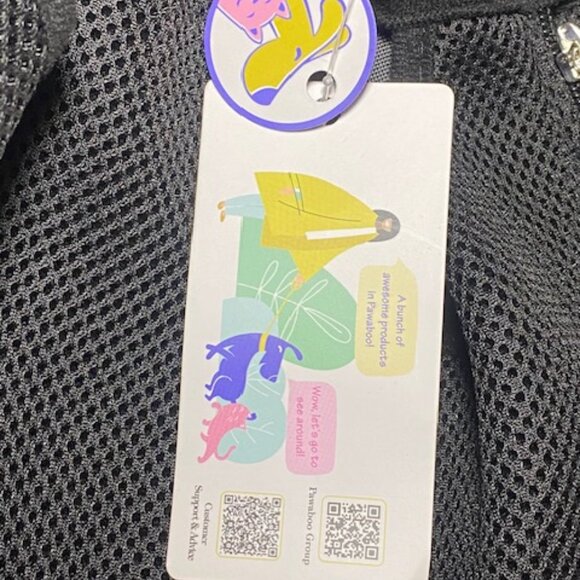 Pawaboo Pet Carrier Backpack Front Dog/Cat Size L pets 9-13lbs NWT Black - Picture 3 of 10